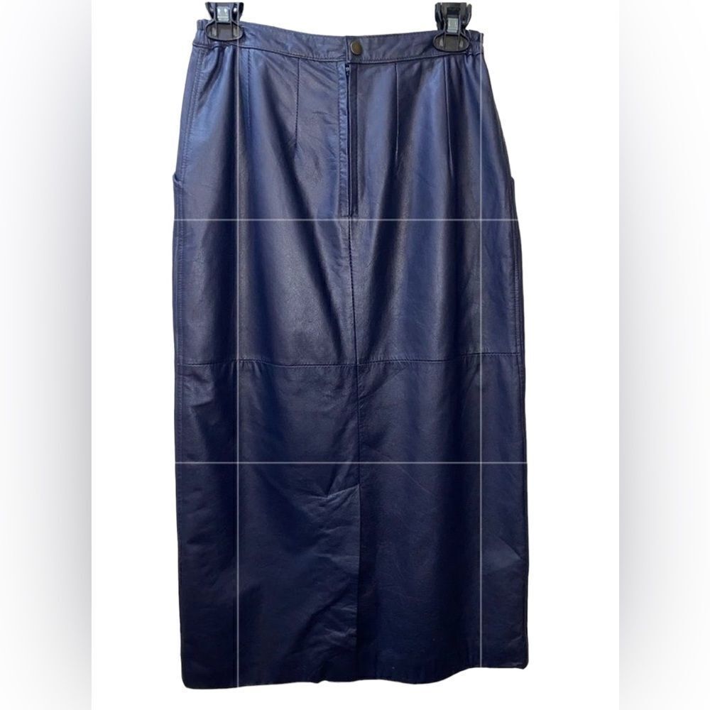 Vintage Eighties Leather Skirt Size 8 - Picture 2 of 6